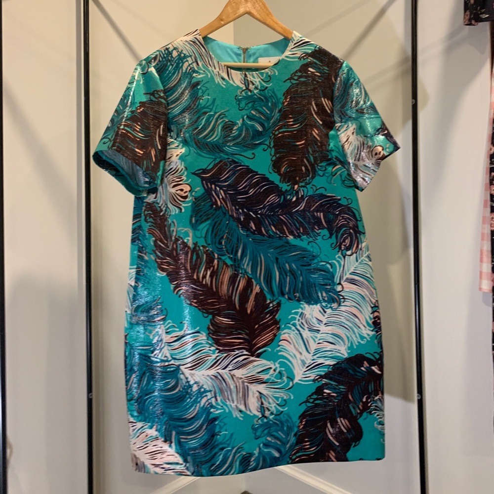 Metallic Peacock Kate Spade Dress